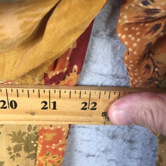 Tianello Shirt Womens Small Patchwork Floral Rayon Boho Made USA Button Front - Picture 4 of 16